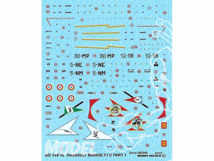 Decalques Berna decals BD144-16 Dassault Mirage F1C 1/144