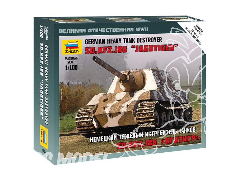 Zvezda maquette militaire 6206 Jagdtiger 1/100