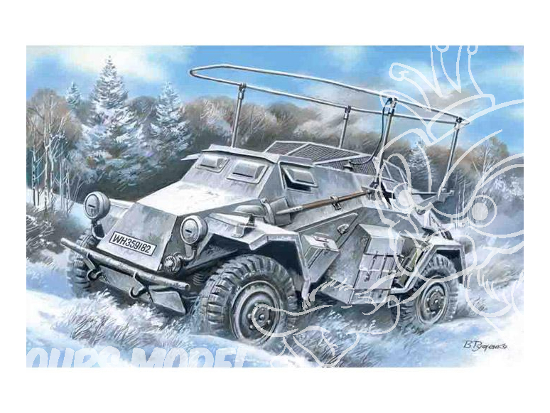 Icm maquette militaire 72441 Sd.Kfz.261 Vehicule de communication Radio Allemand WWII 1/72
