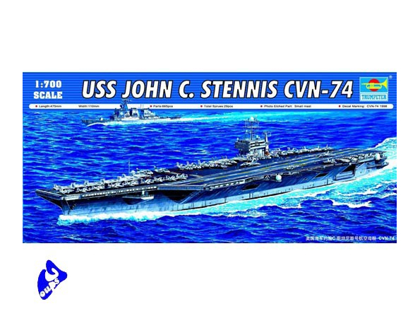 TRUMPETER maquette bateau 05733 CVN-74 "JOHN C. STENNIS" 1/700