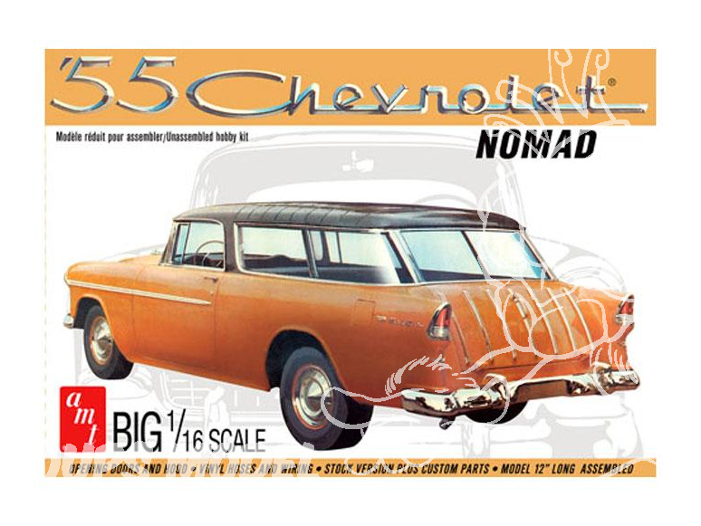 AMT maquette voiture 1005 1955 Chevy Nomad Wagon 1/16