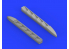 Eduard kit d'amelioration avion brassin 648316 Pipes d'échappement Ki-61-Id Tony Tamiya 1/48