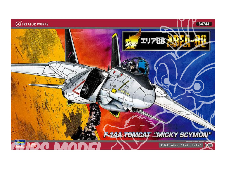 HASEGAWA maquette avion 64744 "Zone 88" F-14A Tomcat "Mickey Simon" Limited Edition 1/48