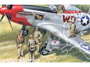 Icm maquette figurines 48083 Pilotes et personnel au sol USAAF (United States Army Air Forces) WWII 1/48