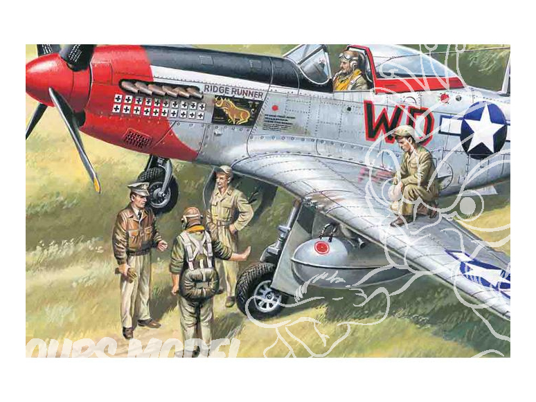 Icm maquette figurines 48083 Pilotes et personnel au sol USAAF (United States Army Air Forces) WWII 1/48
