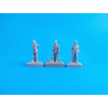 CMK Personnage resine F72326 3 Membres d'&eacute;quipage Barracuda debout 1/72
