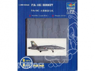 Trumpeter maquette avion 06233 SET DE 6 AVIONS F/A-18C HORNET 1/350