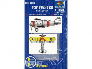 Trumpeter maquette avion 06245 SET DE 6 AVIONS GRUMMAN F3F FLYING BARREL 1/350
