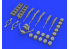 Eduard kit d'amelioration brassin 672157 Guns Kawanishi H8K2 Hasegawa 1/72