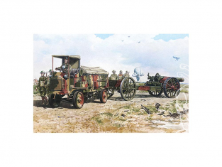 Roden maquette militaire 713 FWD MODEL B 3 ton et CANON BL 8-inch HOWITZER Mk. VI ARMEE BRITANNIQUE 1917 1/72