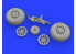 Eduard kit d'amelioration avion brassin 648335 Roues P-51D Airfix 1/48