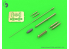 Master Model AM-32-092 AH-64 Apache Canon M230 Chain Gun (30mm) - Tubes pitot &amp; Antenne de queue 1/32