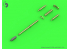 Master Model AM-32-092 AH-64 Apache Canon M230 Chain Gun (30mm) - Tubes pitot &amp; Antenne de queue 1/32