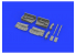 Eduard kit d'amelioration avion brassin 648356 Gun bays Wingroot Focke Wulf Fw 190A-4 Eduard 1/48