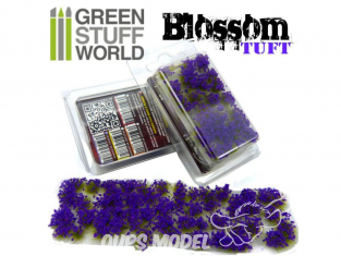 Green Stuff 367825 Touffes de Fleurs 6mm Auto-Adhésif Fleurs VIOLETTES