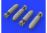 Eduard kit d'amelioration avion brassin 648368 Bombes britanniques 500lb 1/48