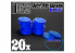 Green Stuff 367900 Socles Acryliques ROND 25 mm Bleu Transparent