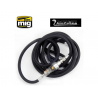 MIG pi&egrave;ce a&eacute;rographe 8657 Tuyau d'air tress&eacute; 3m avec filtre anti humidit&eacute; - (1/4)