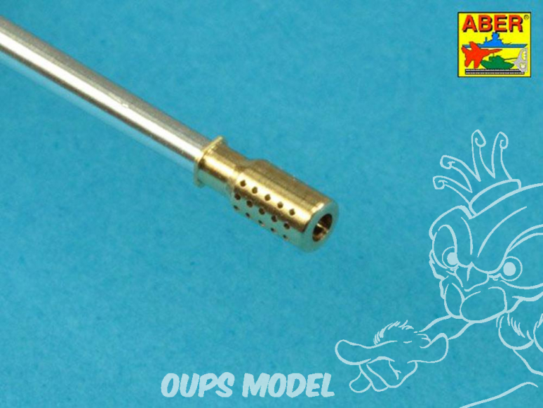 Aber 72L66 Fut de canon 130mm C-70 pour char Soviétique JS-7 (Avec frein de bouche court) Trumpeter 1/72