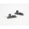 Cmk kit d'amelioration Q72295 Roues P-40 Bande de roulement diamant&eacute;e pour kits special hobby 1/72