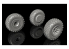 Cmk kit d'amelioration Q72298 Roues P-40 Bande de roulement creux diamantée pour kits special hobby 1/72