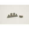 Cmk kit d'amelioration Q72297 Roues P-40 Bande de roulement sculpture rectangulaire crois&eacute;e pour kits special hobby 1/72
