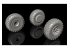 Cmk kit d'amelioration Q72297 Roues P-40 Bande de roulement sculpture rectangulaire croisée pour kits special hobby 1/72