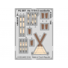 EDUARD photodecoupe avion FE887 Heinkel He 111H-3 Harnais m&eacute;tal Icm 1/48