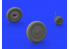 Eduard kit d'amelioration avion brassin 648400 Roues pour Messerschmitt Bf109G-6 Tamiya 1/48
