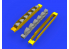 Eduard kit d'amelioration avion brassin 648402 Pipes d'échappement pour Messerschmitt Bf109G-6 Tamiya 1/48