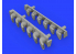 Eduard kit d'amelioration avion brassin 648402 Pipes d'échappement pour Messerschmitt Bf109G-6 Tamiya 1/48