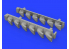 Eduard kit d'amelioration avion brassin 648402 Pipes d'échappement pour Messerschmitt Bf109G-6 Tamiya 1/48