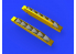 Eduard kit d'amelioration avion brassin 648402 Pipes d'échappement pour Messerschmitt Bf109G-6 Tamiya 1/48