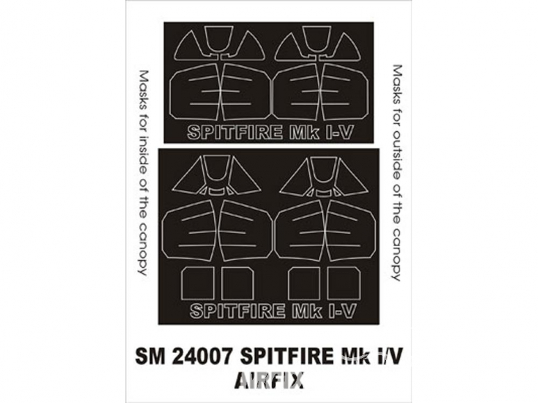 Montex Mini Mask SM24007 Spitfire Mk.I/V Airfix 1/24