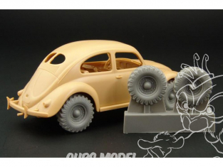 Hauler kit de conversion HLX48173 Roues 4X4 VW type 82E Kafer pour kit tamiya 1/48