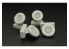 Hauler kit d’amélioration HLX48356 Roues pour vehicules Gaz pour kit Ace 1/48