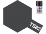 peinture maquette TAMIYA bombe ts82 noir caoutchouc mat