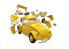 Airfix maquette militaire J6023 QUICK BUILD VW Beetle Jaune