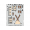 EDUARD photodecoupe avion FE905 Harnais m&eacute;tal Heinkel He 111H-6 Icm 1/48