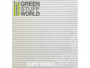 Green Stuff 361021 Plaque de Plasticard texturé CARRÉS PETITS