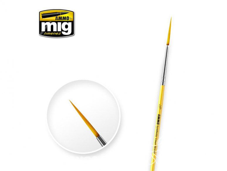Mig pinceau 8590 Pinceau Liner a poils longs synthétique 3/0