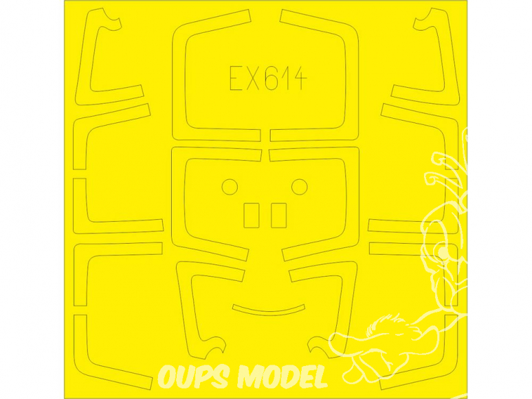 Eduard Express Mask EX614 Sukhoi Su-27UB TFace Trumpeter 1/48