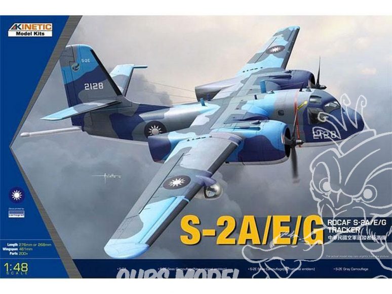 Kinetic maquette avion K48074 S-2A/E/G Tracker ROCAF 1/48