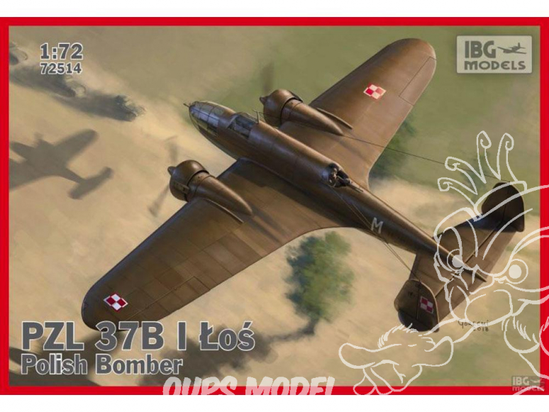 IBG maquette avion 72514 PZL 37B ŁOŚ 1/72