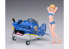 Hasegawa maquette avion 52182 Tamago Girls Collection N ° 03 "Amy McDonnell" avec P-40 Warhawk EGG PLANE