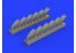 Eduard kit d'amelioration avion brassin 648418 Pipes d'échappement Tempest Mk.V Eduard 1/48