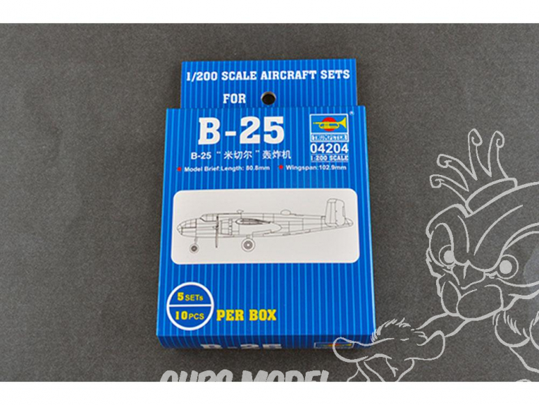 TRUMPETER maquette avion 04204 Set de 5 avions B-25 MITCHELL 1/250