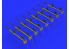 Eduard kit d'amelioration avion brassin 648450 Roquettes RP-3 60lb pour Tempest Mk.V Eduard 1/48