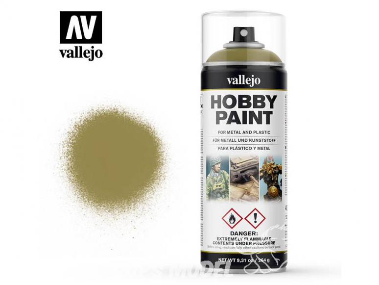 Vallejo spray 28001 Bombe peinture Jaune Panzer - Dunkelgelb 400ml