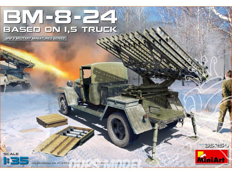 Mini Art maquette militaire 35259 BM-8-24 basé Camion 1,5T 1/35